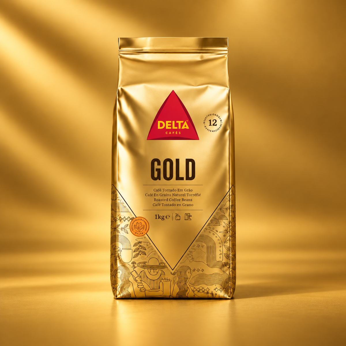 Café em grão Delta Gold - 1 kg