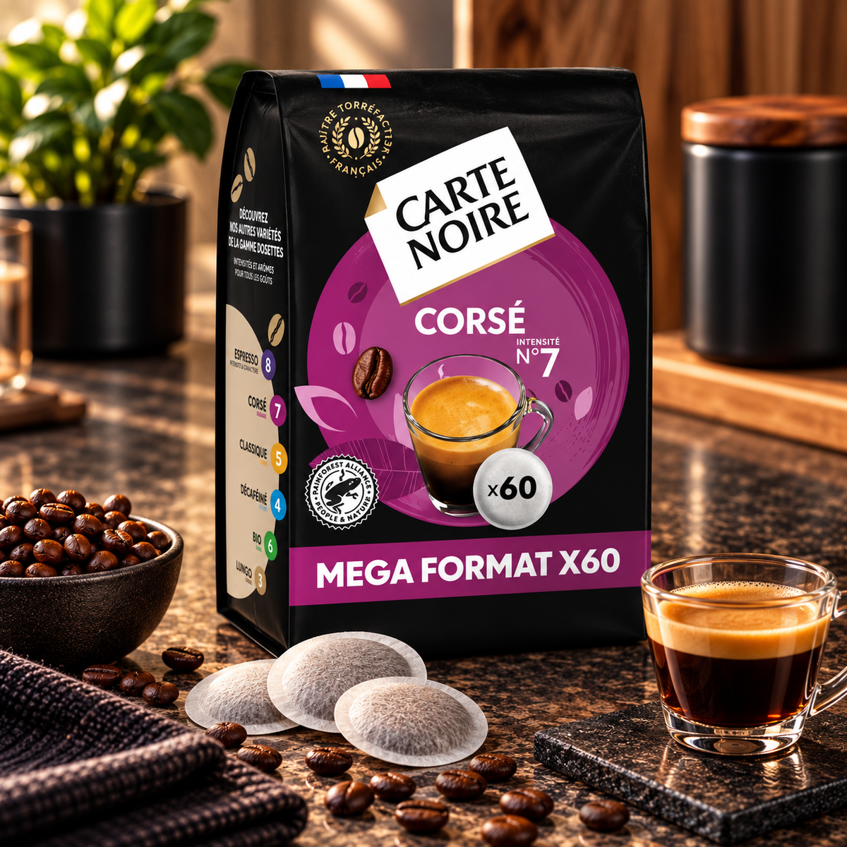 Carte Noire Corsé N°7 – Format 60 dosettes
