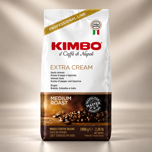 Kimbo Extra Cream Whole Bean Coffee - 1 kg