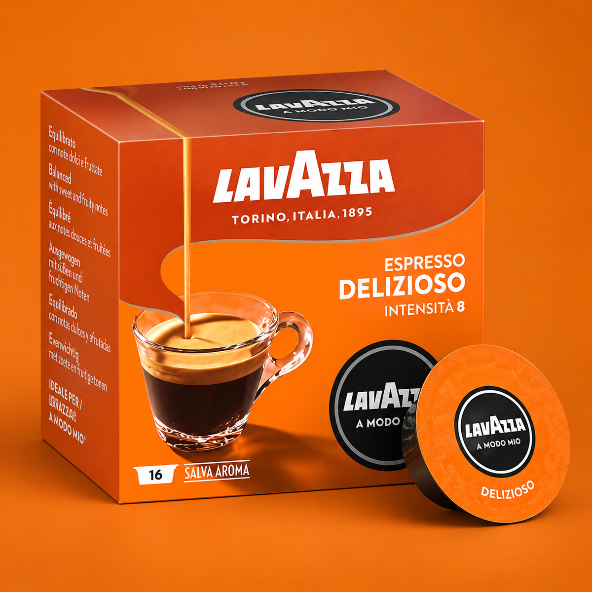 Lavazza Delizioso A Modo Mio - 16 cápsulas