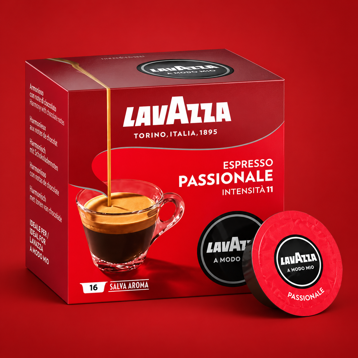 Lavazza Passionale A Modo Mio - 16 cápsulas