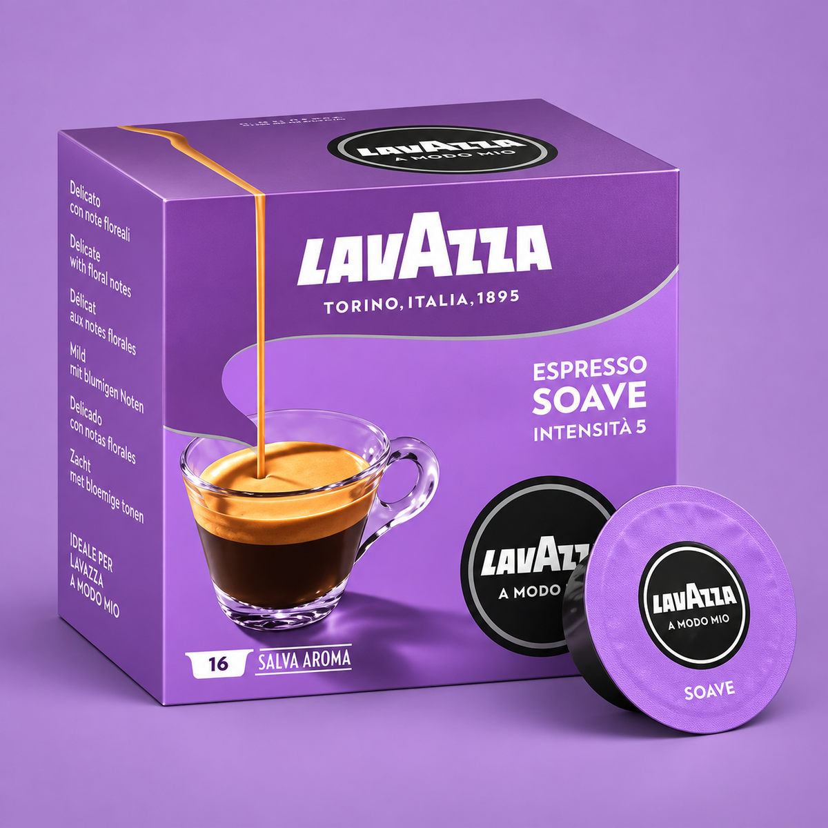 Lavazza Soave A Modo Mio - 16 cápsulas