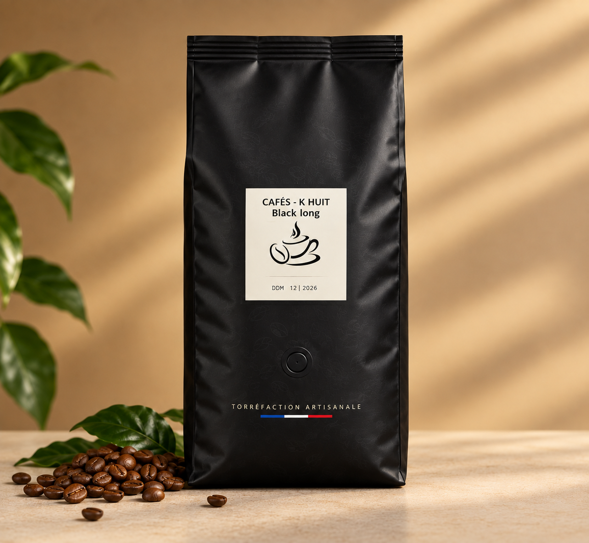 Café en grains K8 Black Long - 1 Kg